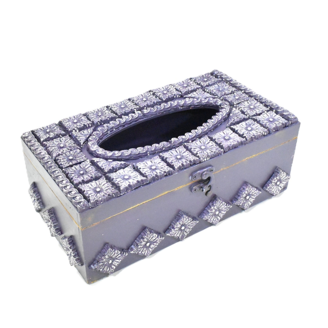 Premium Hand-Painted Tissue Box, Elegant Table Decor
