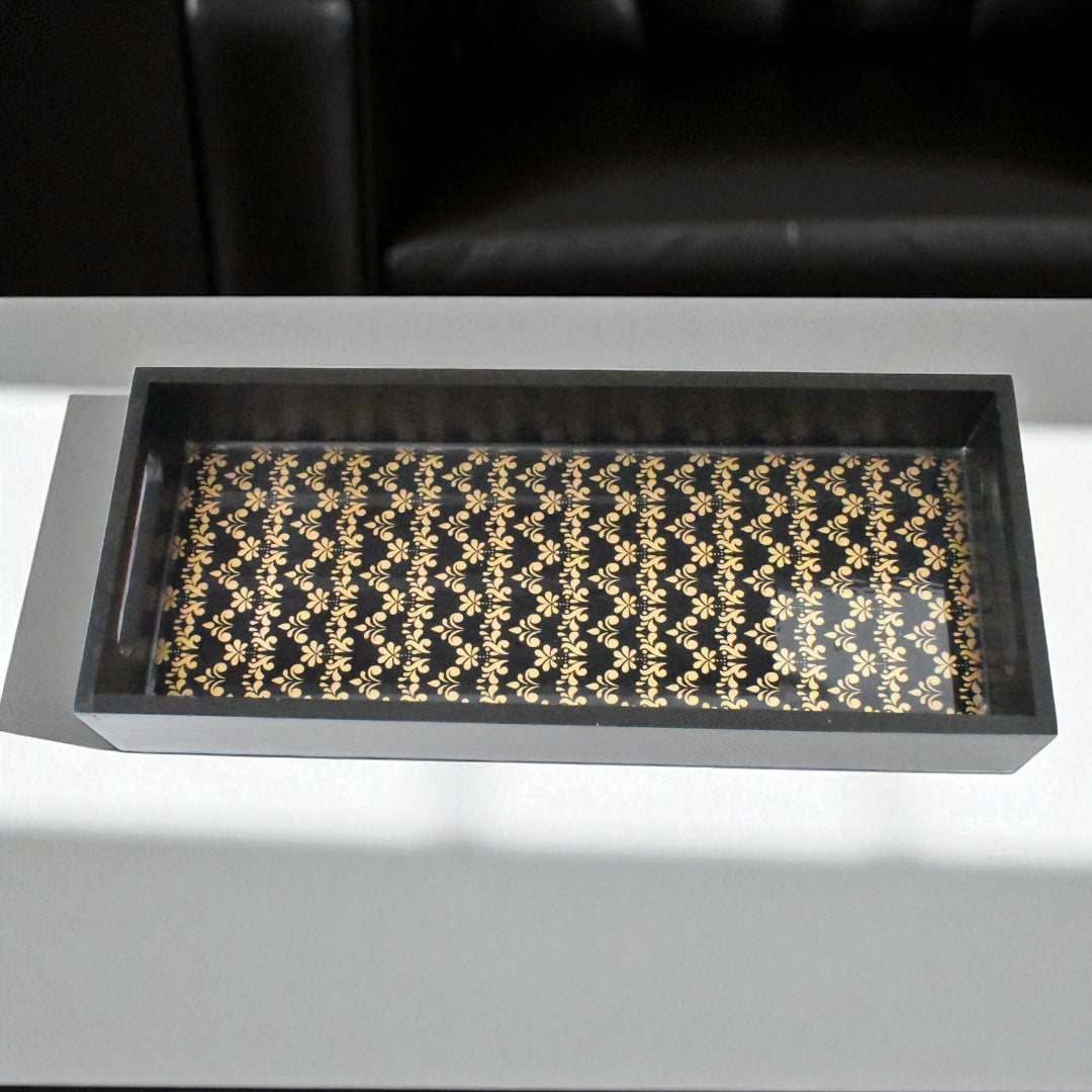 Elegant Floral Resin Tray – Handcrafted Gift for Home