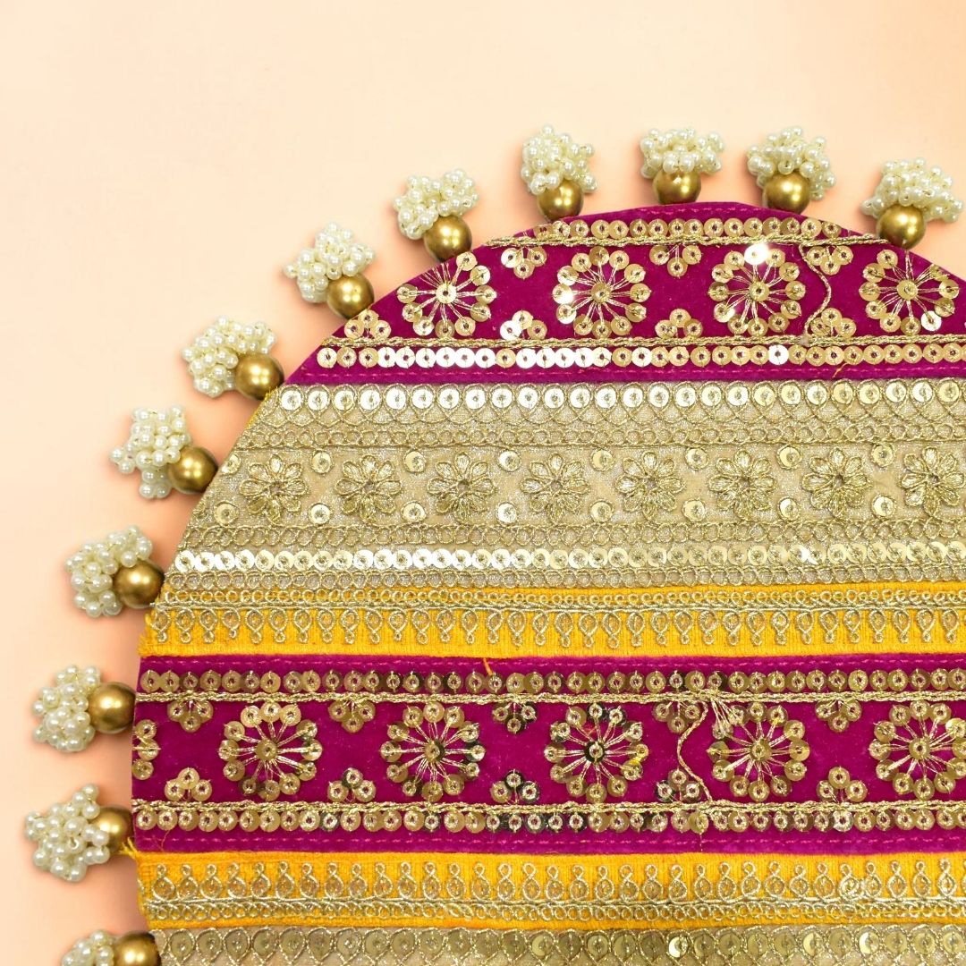 Luxury Handcrafted Decorative Platter Set for Pooja, Weddings & Festive Home Decor | Set of 5 MDF Trays