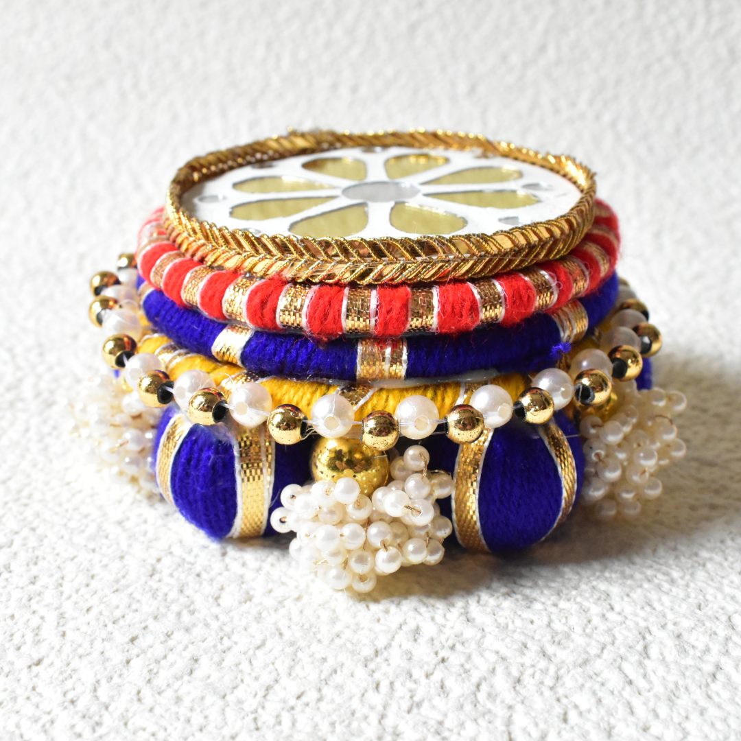 Decorative Chowki / Aasan for Pooja Mandir – Traditional Indian Handicraft