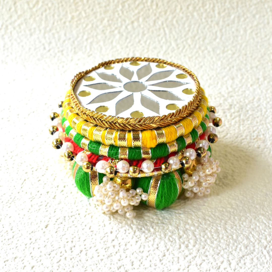 Decorative Chowki / Aasan for Pooja Mandir – Traditional Indian Handicraft