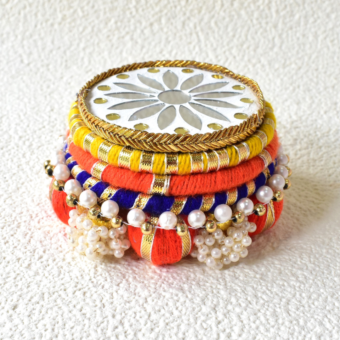 Decorative Chowki / Aasan for Pooja Mandir – Traditional Indian Handicraft