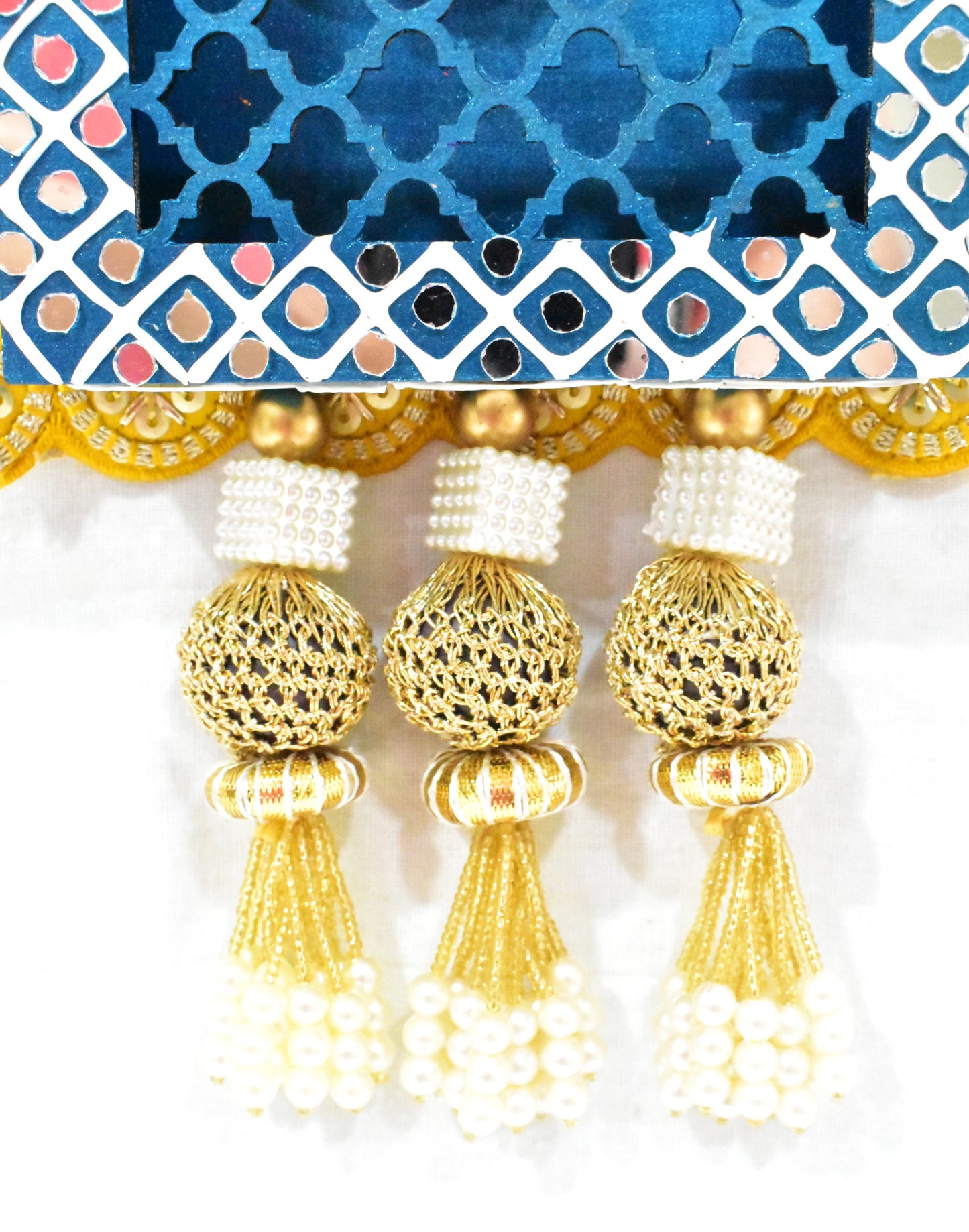 Tassels in Blue Jharokha