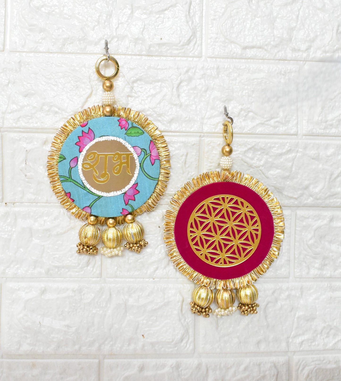 Handcrafted Shubh Labh Wall & Door Hanging Decor for Housewarming, Diwali, Navratri, Weddings