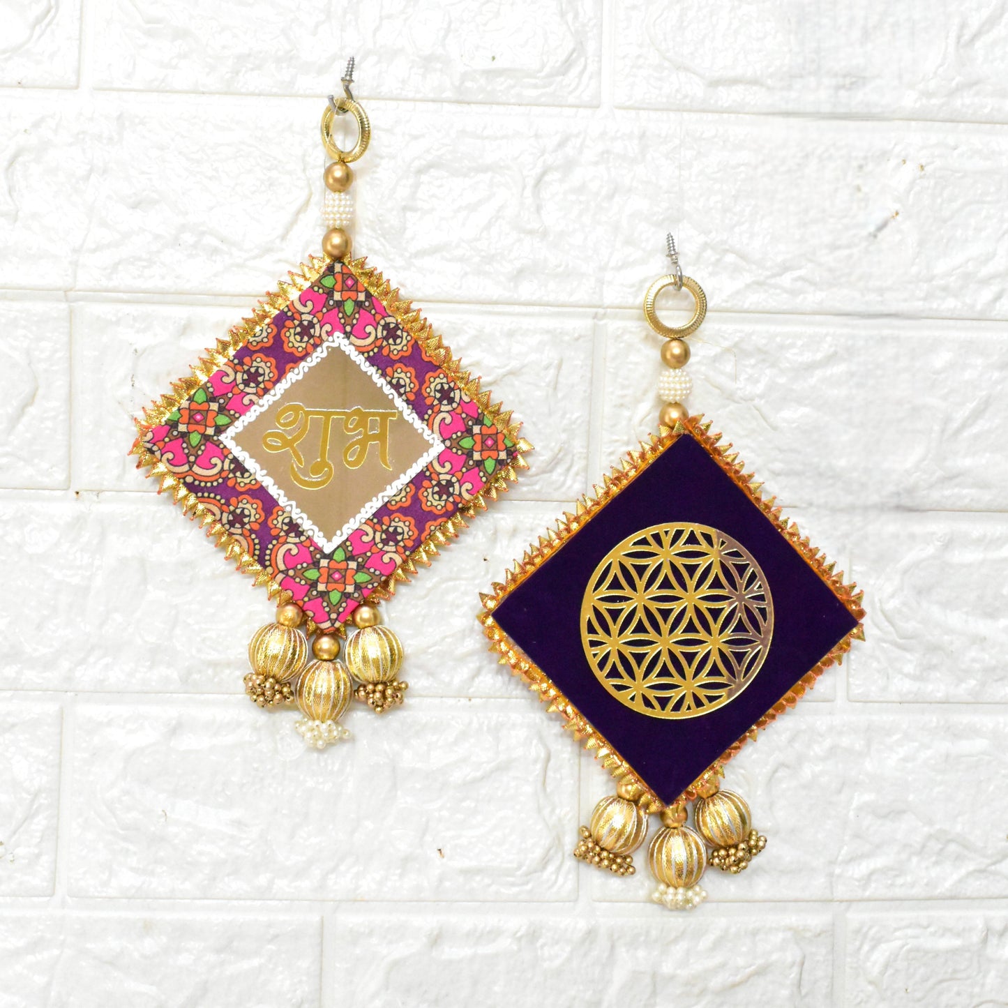 Good Luck Shubh Labh Door Hanging Decor - Auspicious Wall Art for Your Home