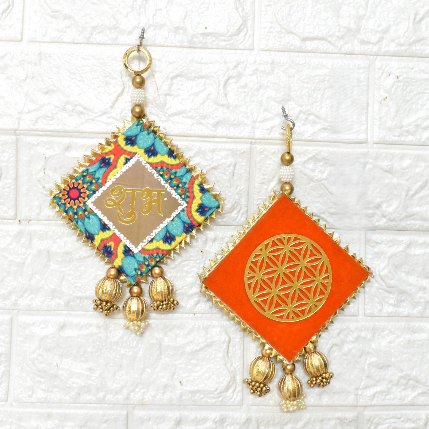 Handcrafted Shubh Labh Wall & Door Decor - Ideal for Diwali, Navratri, Wedding - Thoughtful Puja Favor or Housewarming Gift
