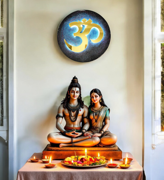 LED Backlit Om Wall Art – Divine Blessings for Home & Office | Meditation, Yoga, Pooja, and Living Room Decor