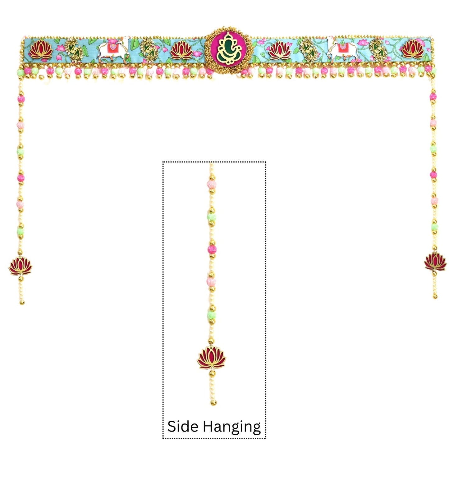 Divine Cow & Lotus Designer Toran – Auspicious Door Hanging for Festive Home Decor