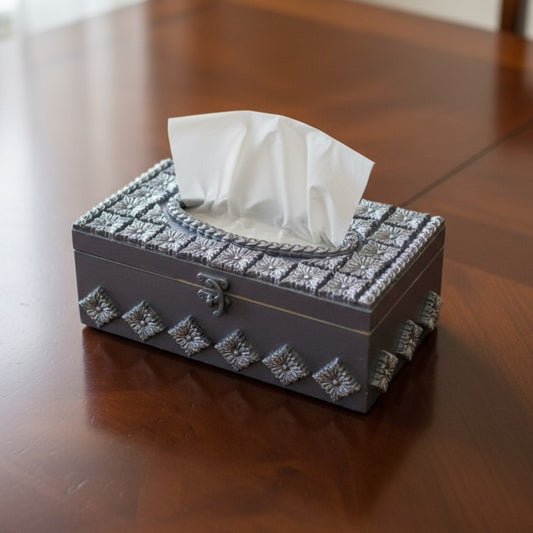 Premium Hand-Painted Tissue Box, Elegant Table Decor