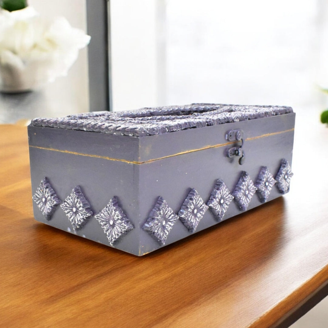Premium Hand-Painted Tissue Box, Elegant Table Decor