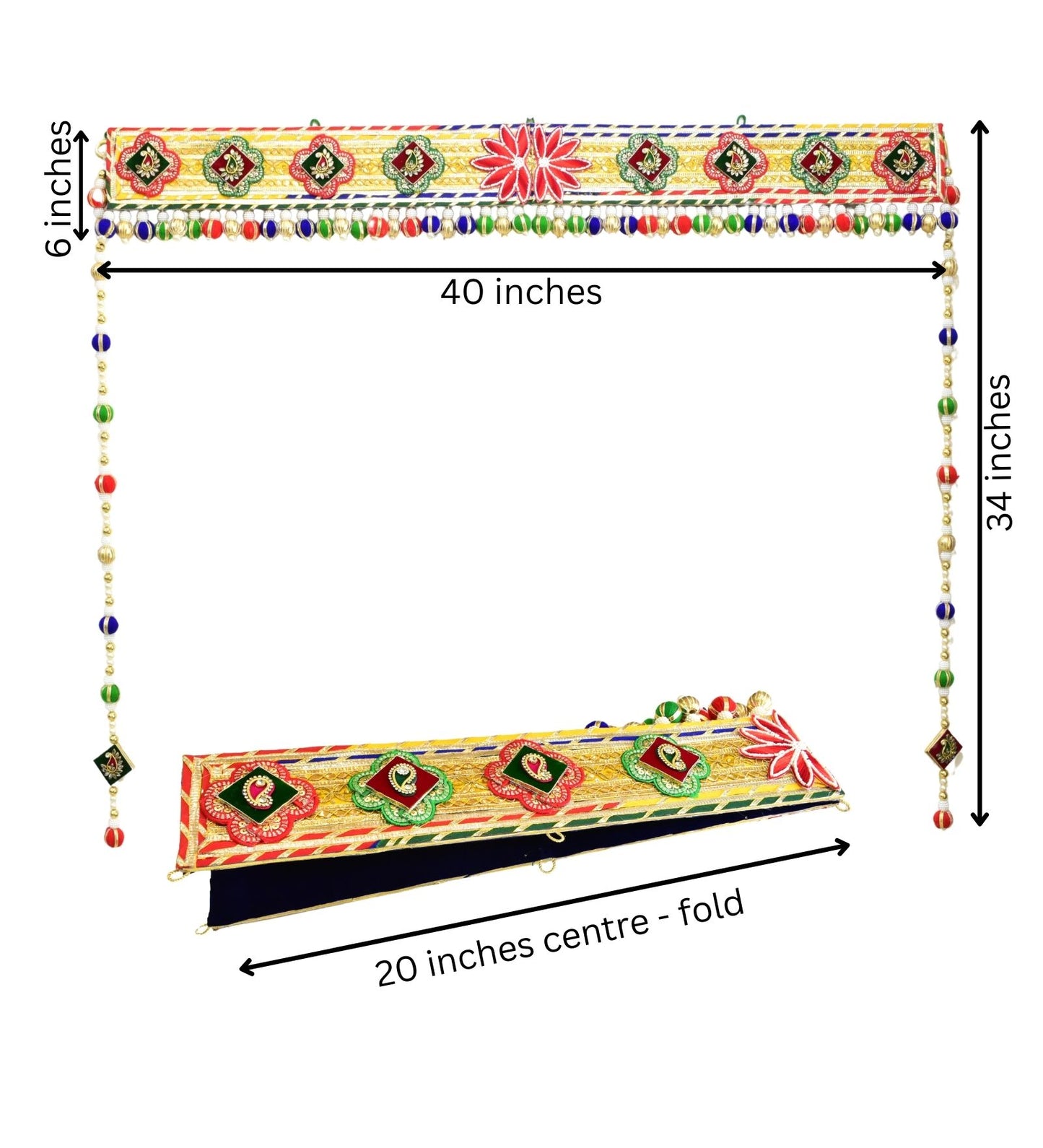 Handcrafted Golden Festive Bloom Toran – Auspicious Floral Door Hanging for Festive Home Decor