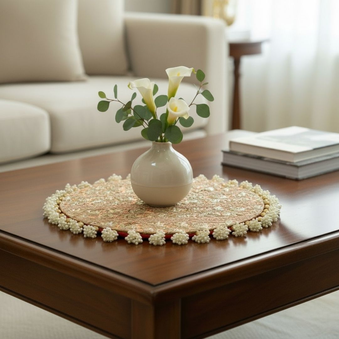 Luxury Decorative MDF Platter Set for Pooja, Wedding & Festive Home Decor | Set of 5