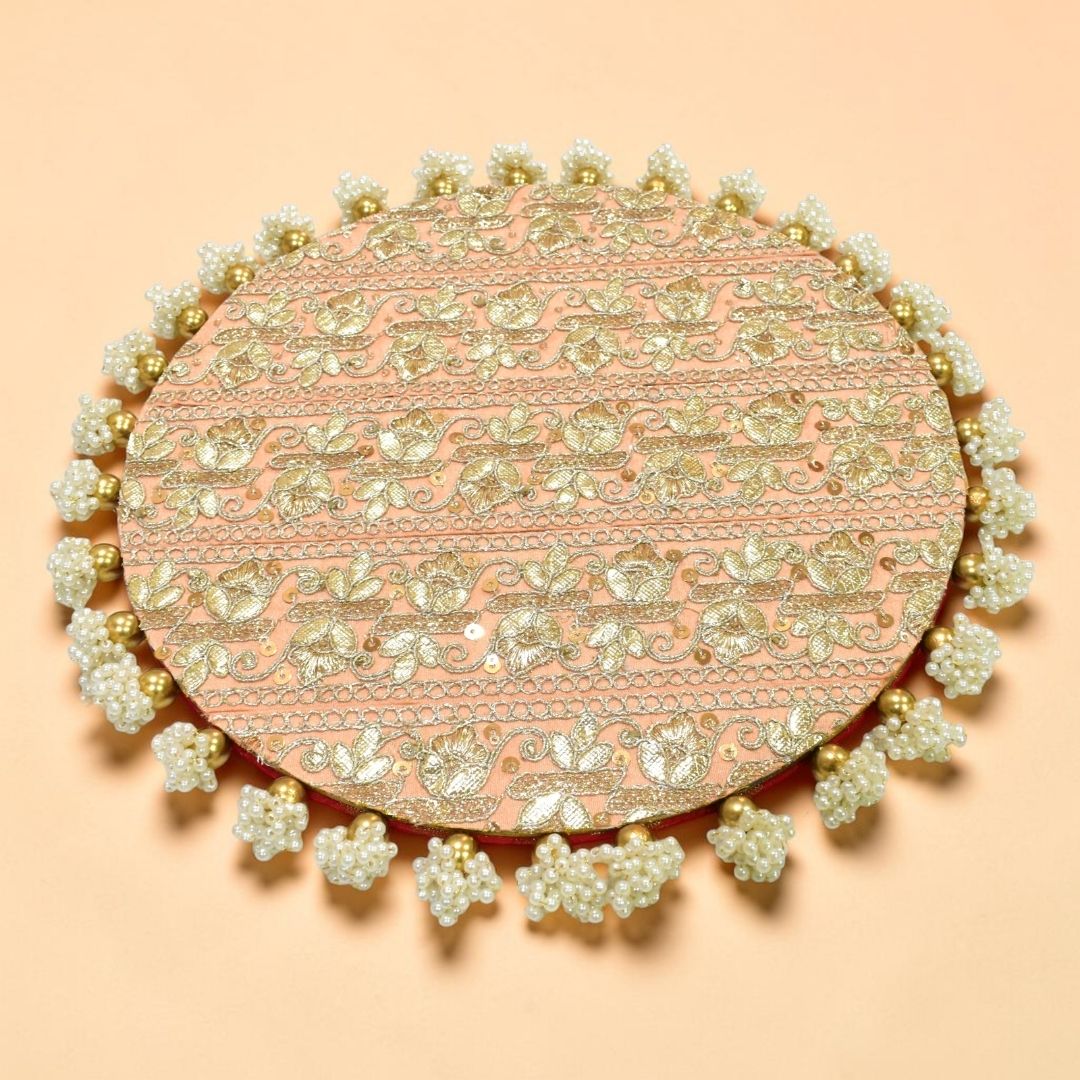 Luxury Decorative MDF Platter Set for Pooja, Wedding & Festive Home Decor | Set of 5