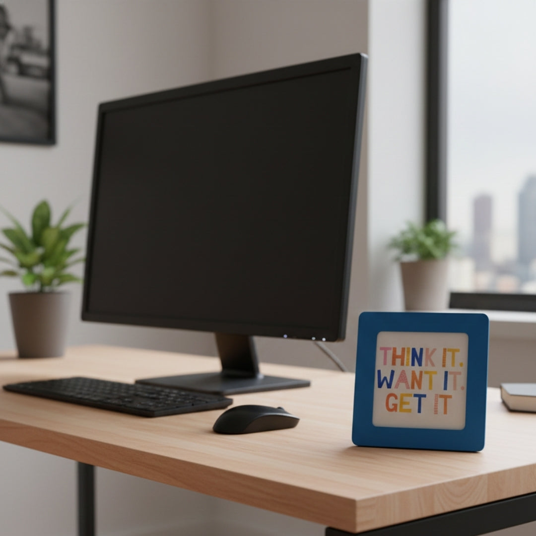 Think It, Want It, Get It Frame | Affirmation Message