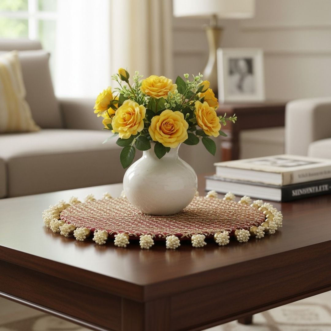 Luxury Handcrafted Decorative Platter Set for Pooja, Weddings & Festive Home Decor | Set of 5 MDF Trays