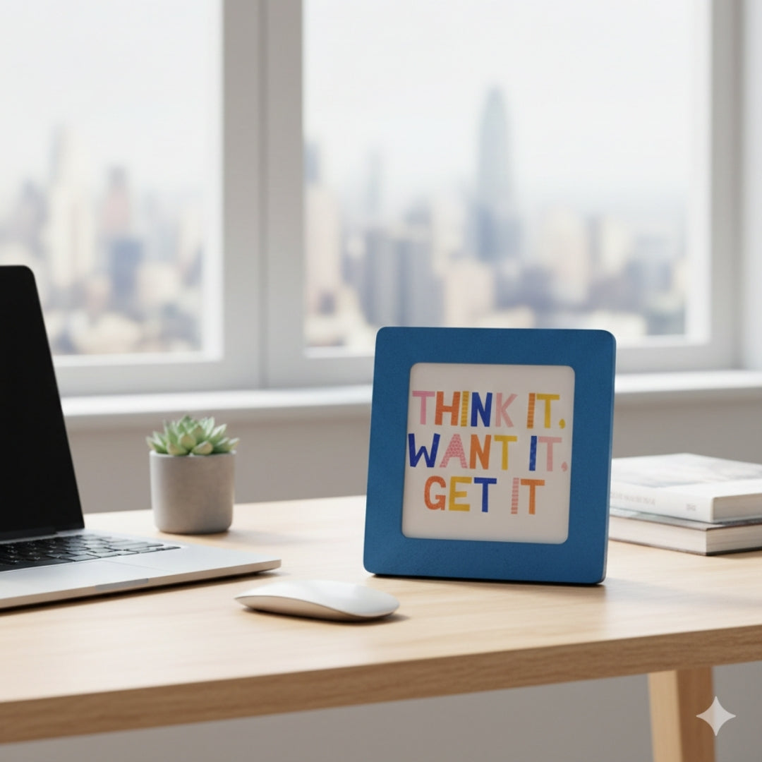 Think It, Want It, Get It Frame | Affirmation Message