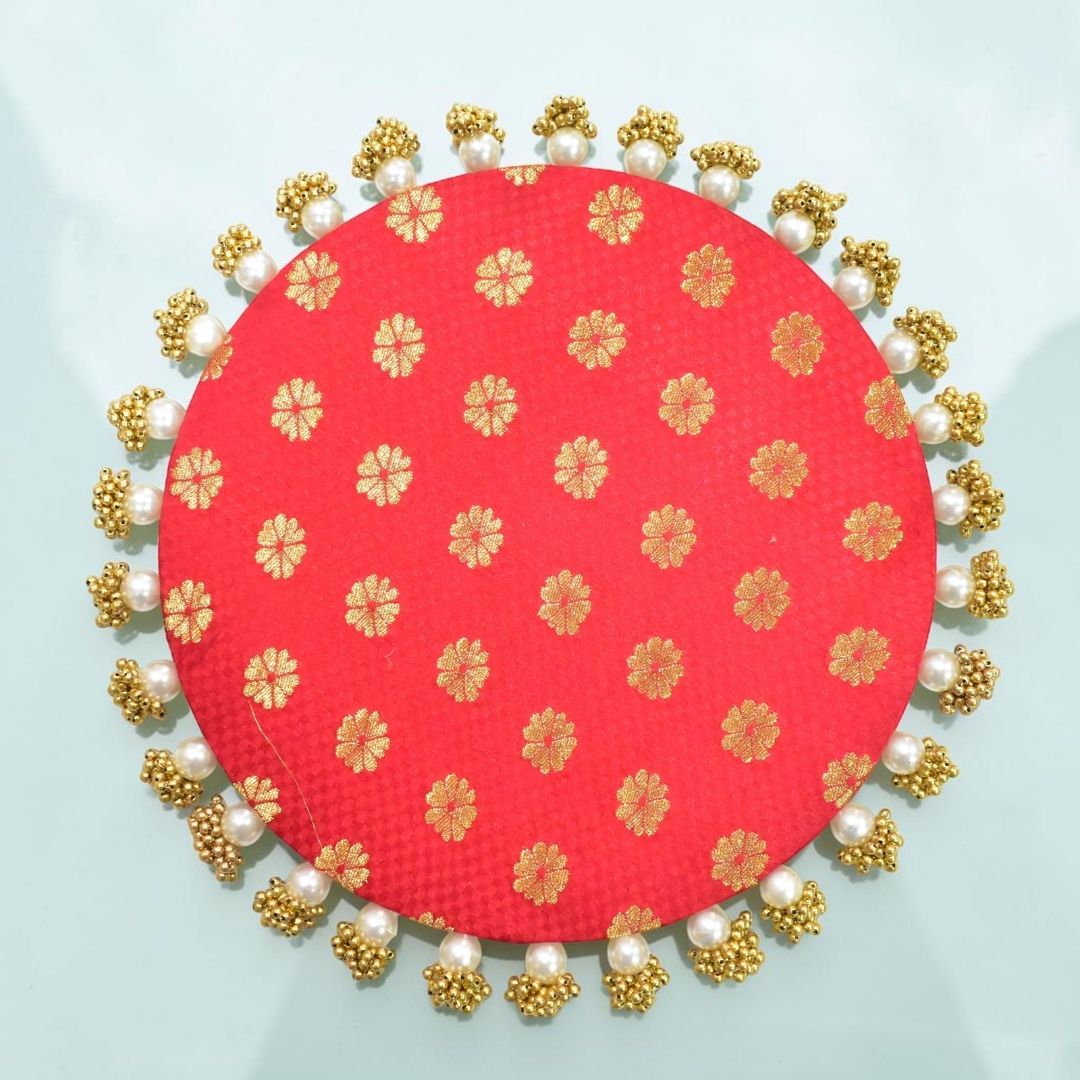 Luxury Decorative MDF Platter Set for Pooja, Wedding & Festive Home Decor | Set of 5