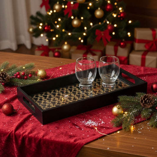 Elegant Floral Resin Tray – Handcrafted Gift for Home