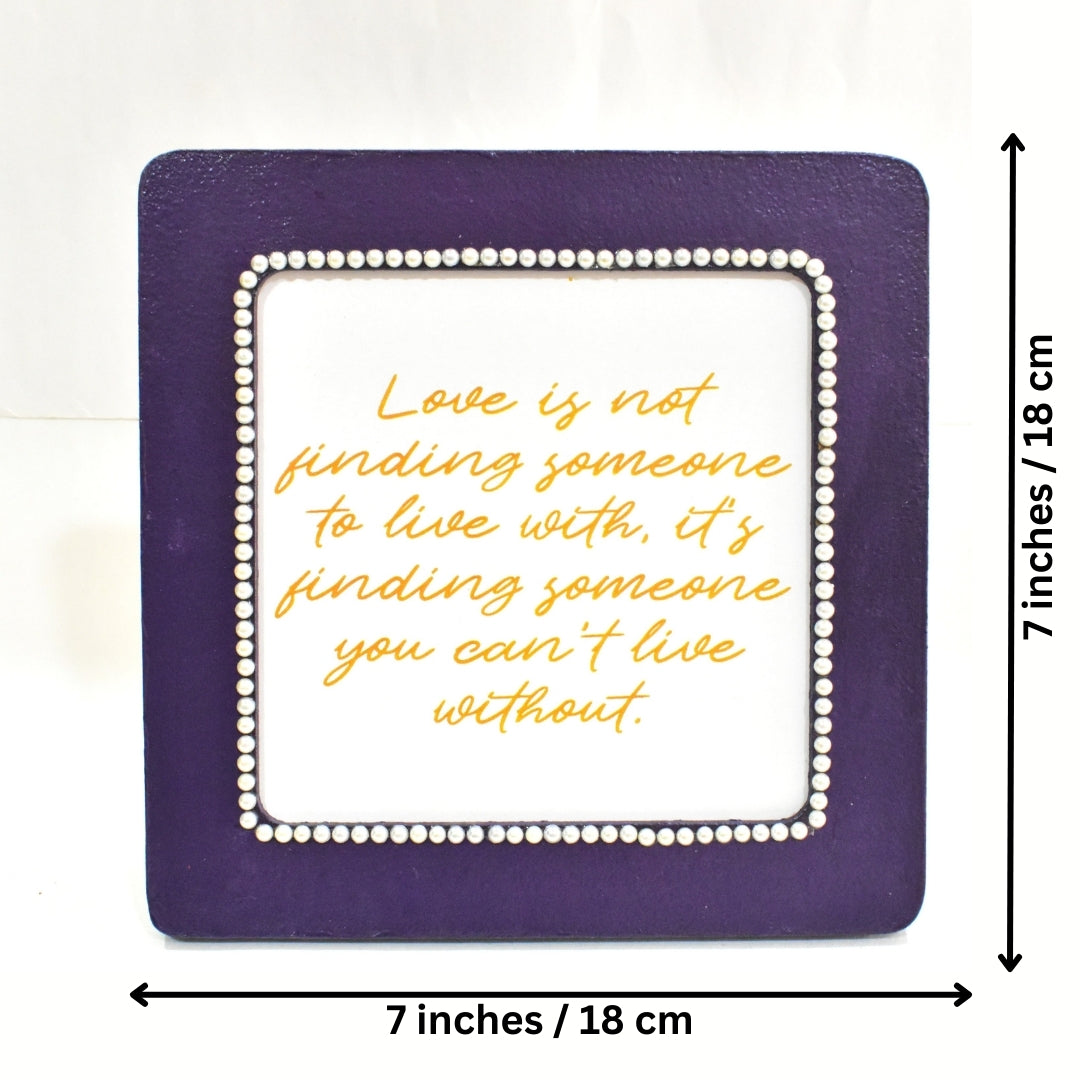 Timeless Love Quote Frame | Valentine Gift, Anniversary Gift