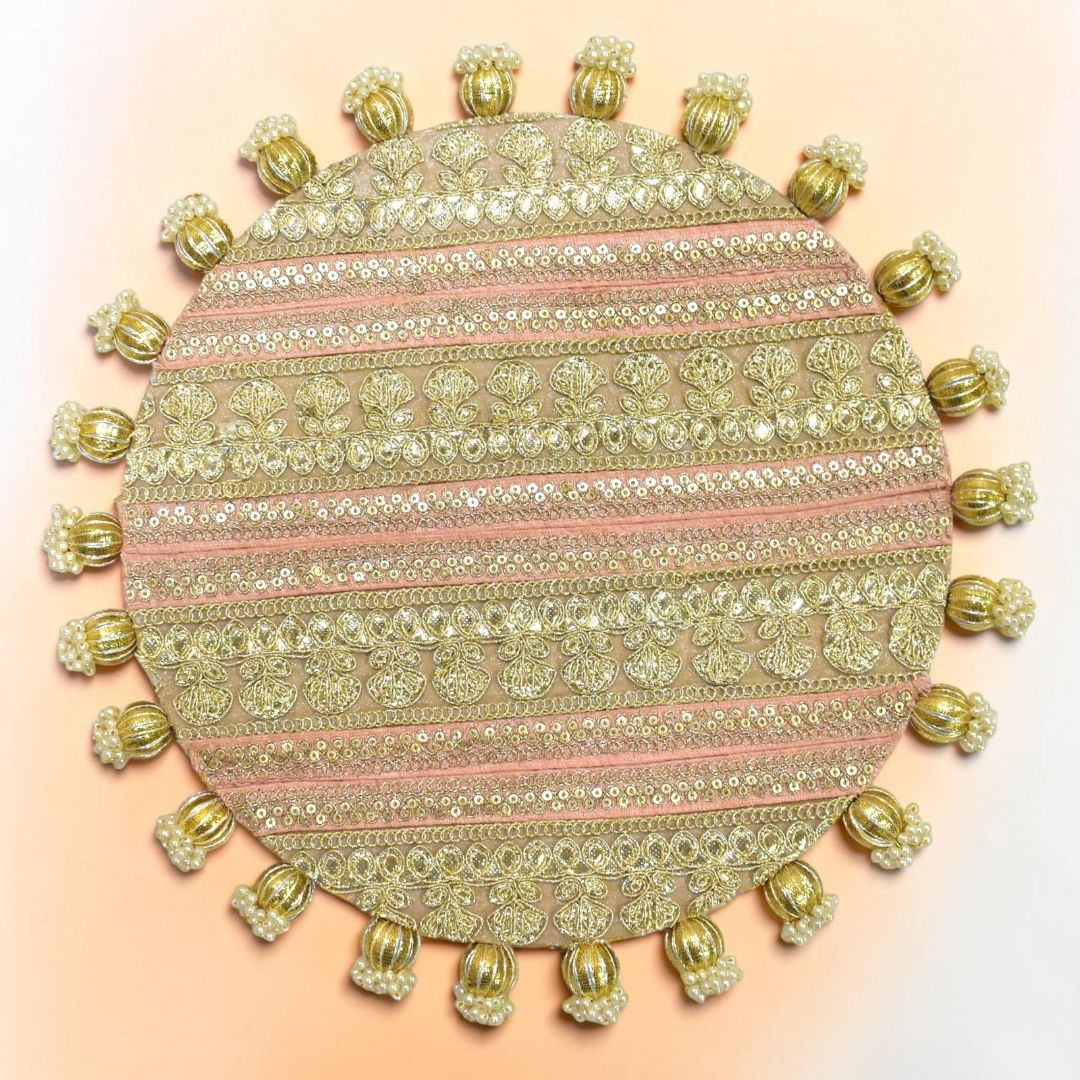 Decorative MDF Platter Set for Pooja, Wedding & Festive Home Decor | Set of 5