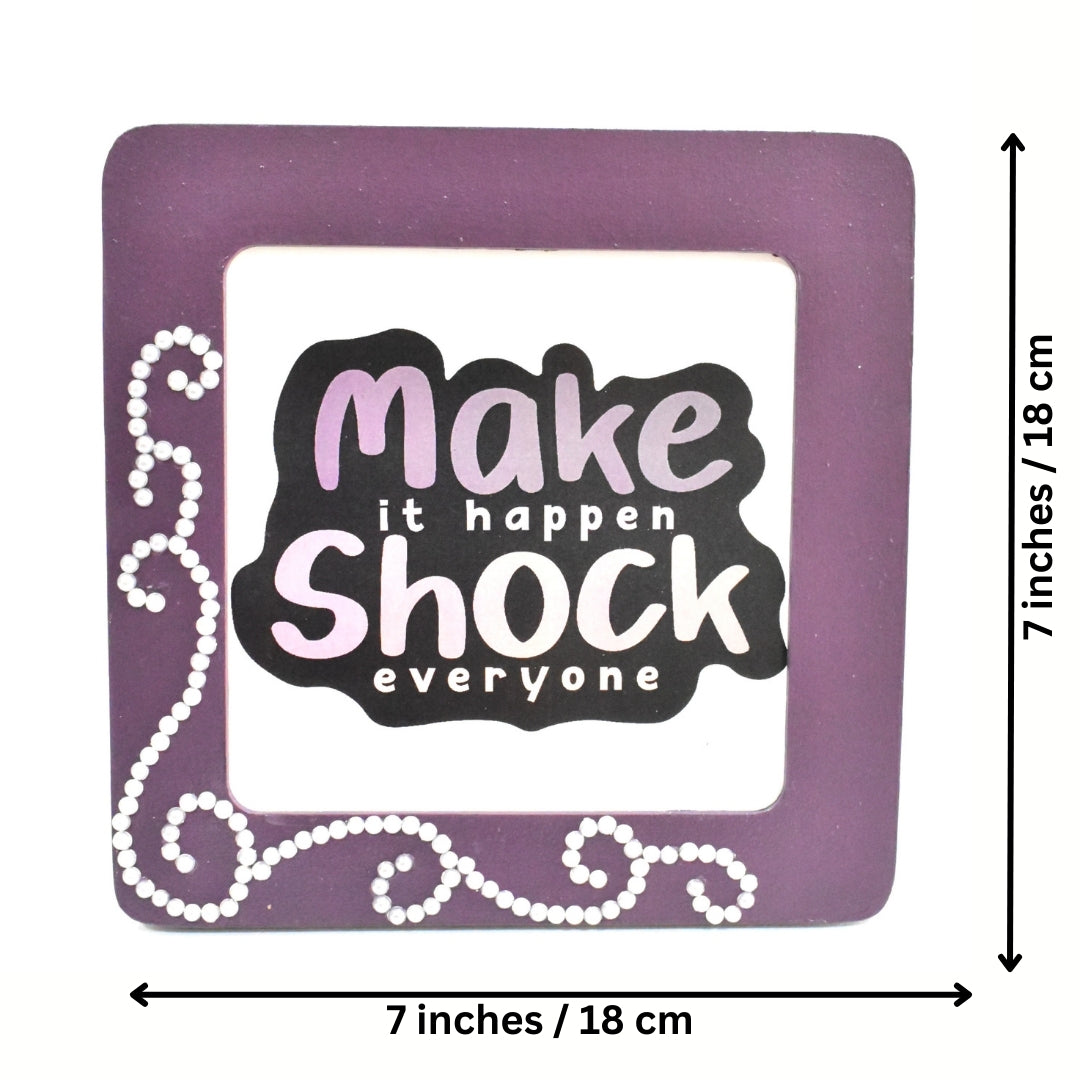 Handmade Purple Pearl Affirmative Frame