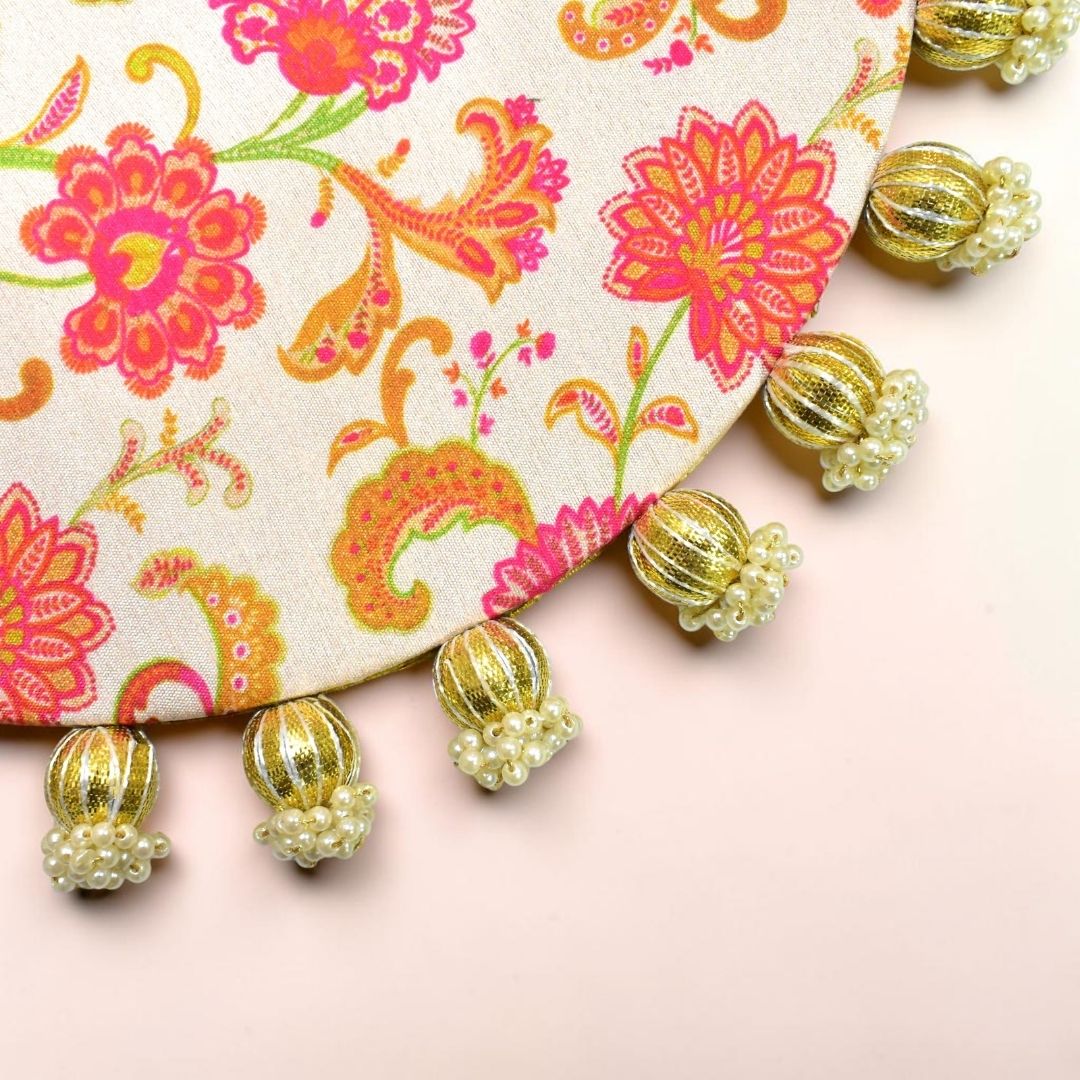 Decorative MDF Platter Set for Pooja, Wedding & Festive Home Decor | Set of 5