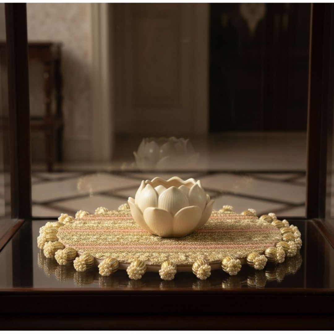 Decorative MDF Platter Set for Pooja, Wedding & Festive Home Decor | Set of 5