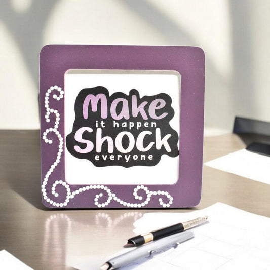 Handmade Purple Pearl Affirmative Frame