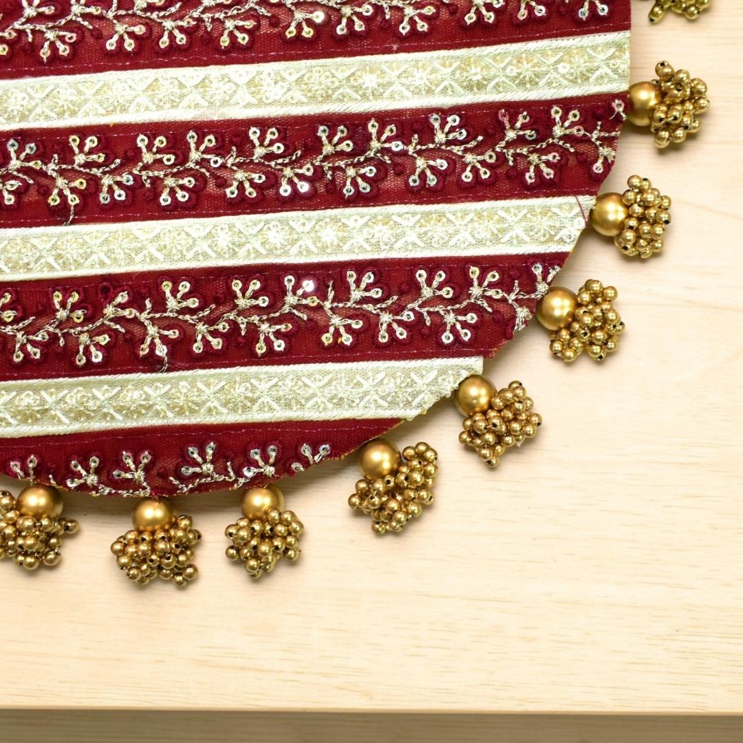 Luxury Handcrafted Decorative Platter Set for Pooja, Weddings & Festive Home Decor | Set of 5 MDF Trays