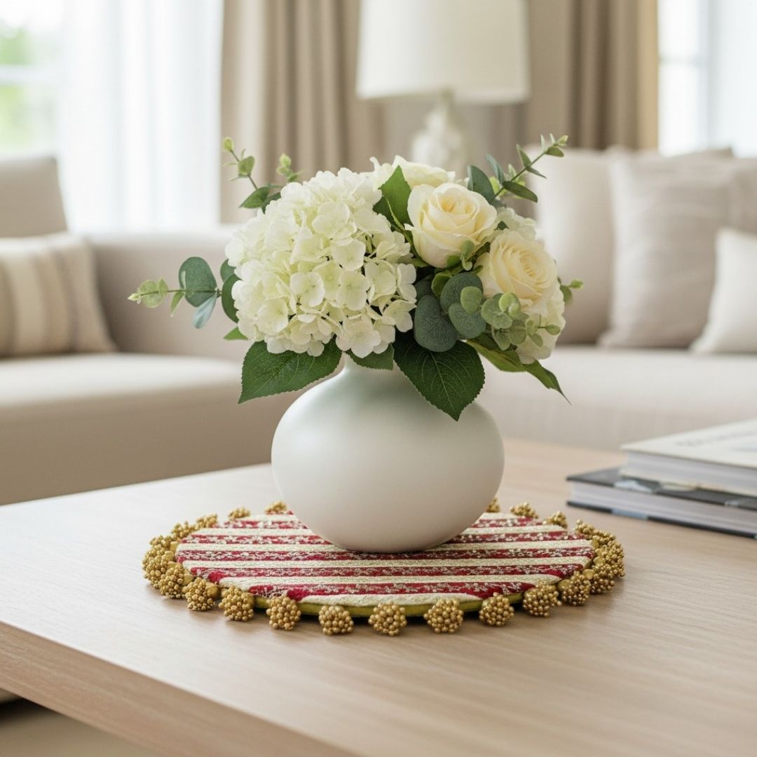 Luxury Handcrafted Decorative Platter Set for Pooja, Weddings & Festive Home Decor | Set of 5 MDF Trays