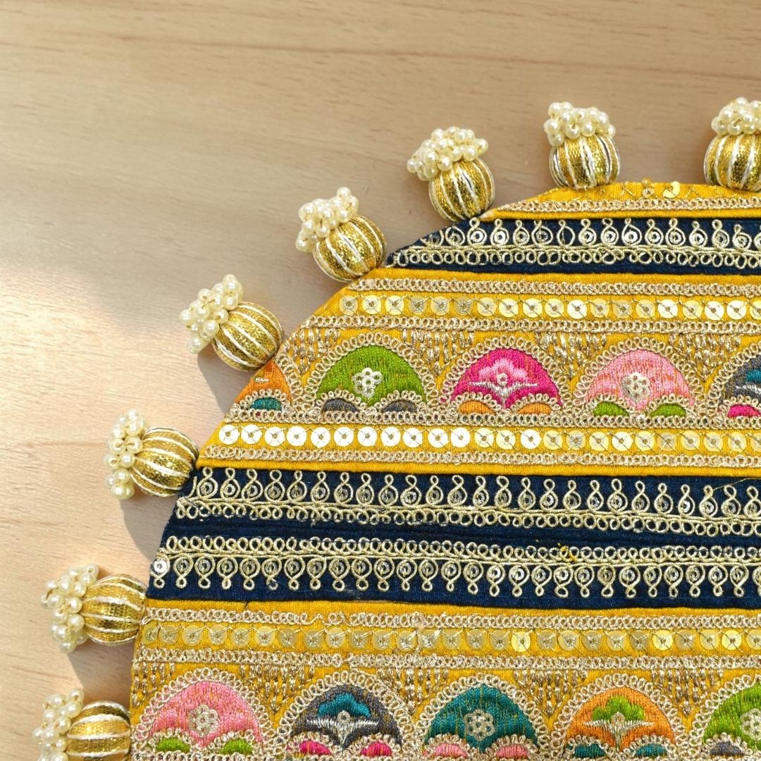 Luxury Handcrafted Decorative Platter Set for Pooja, Weddings & Festive Home Decor | Set of 5 MDF Trays