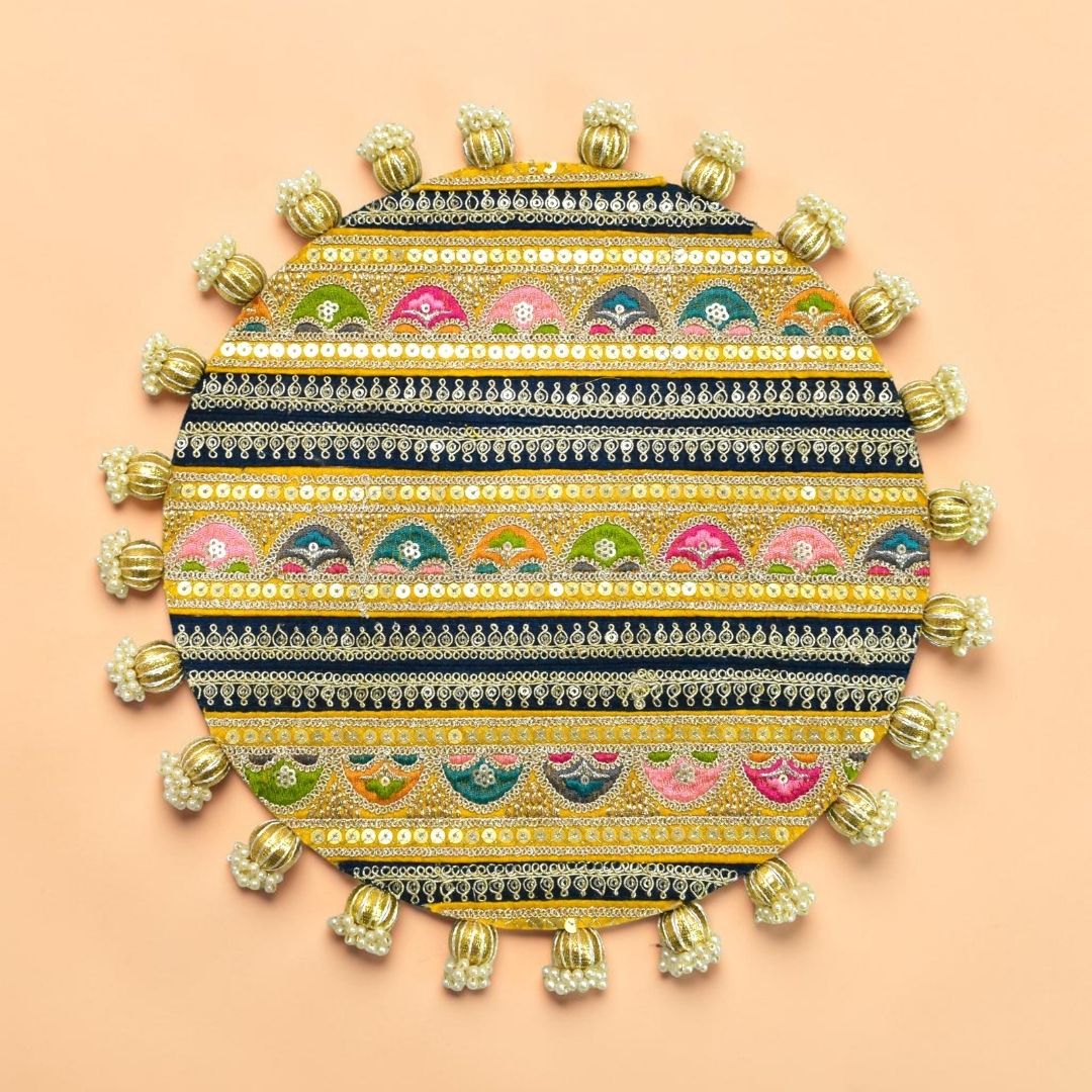 Luxury Handcrafted Decorative Platter Set for Pooja, Weddings & Festive Home Decor | Set of 5 MDF Trays