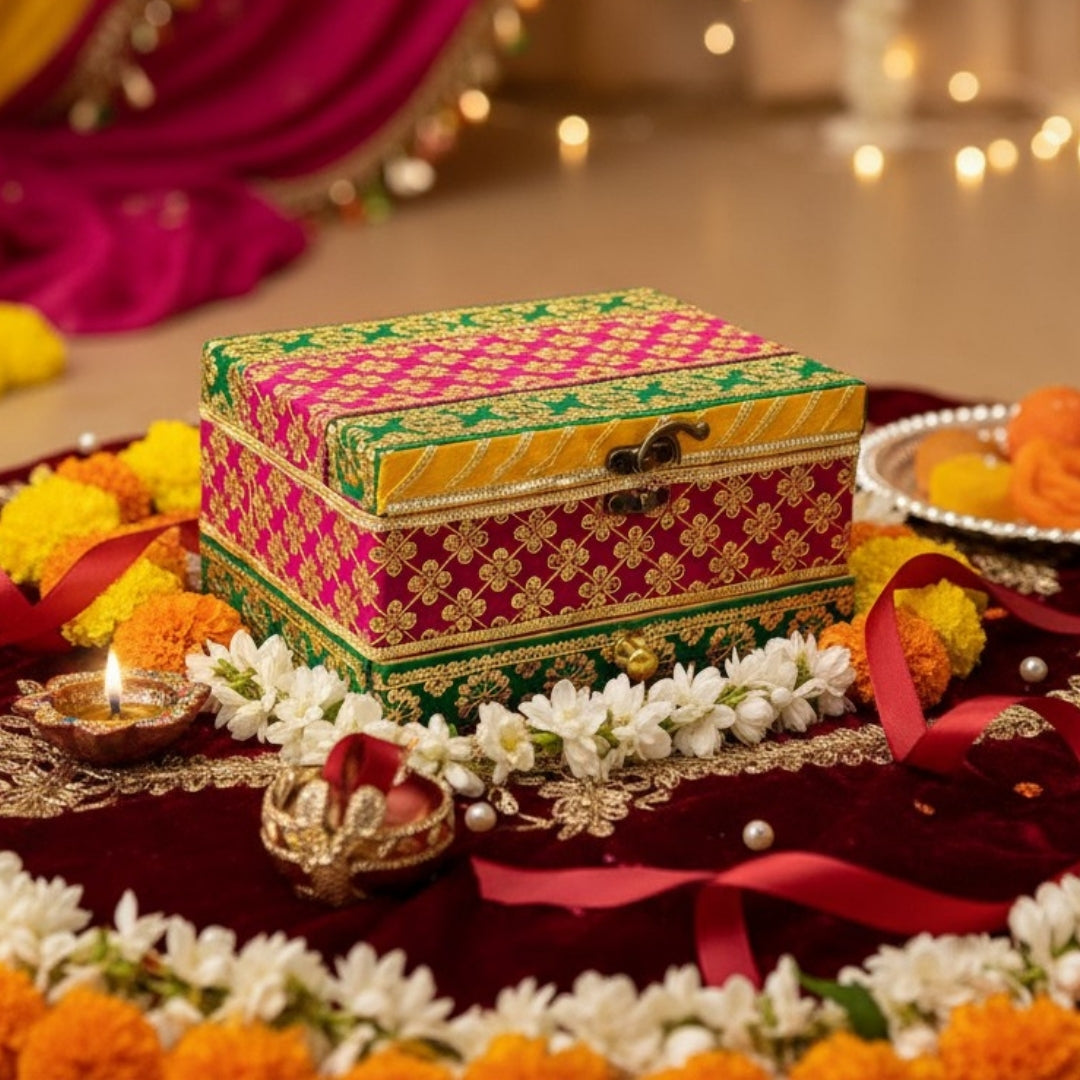 Artisanal Ethnic Jewelry Storage Box - Unique Handmade Treasure Chest