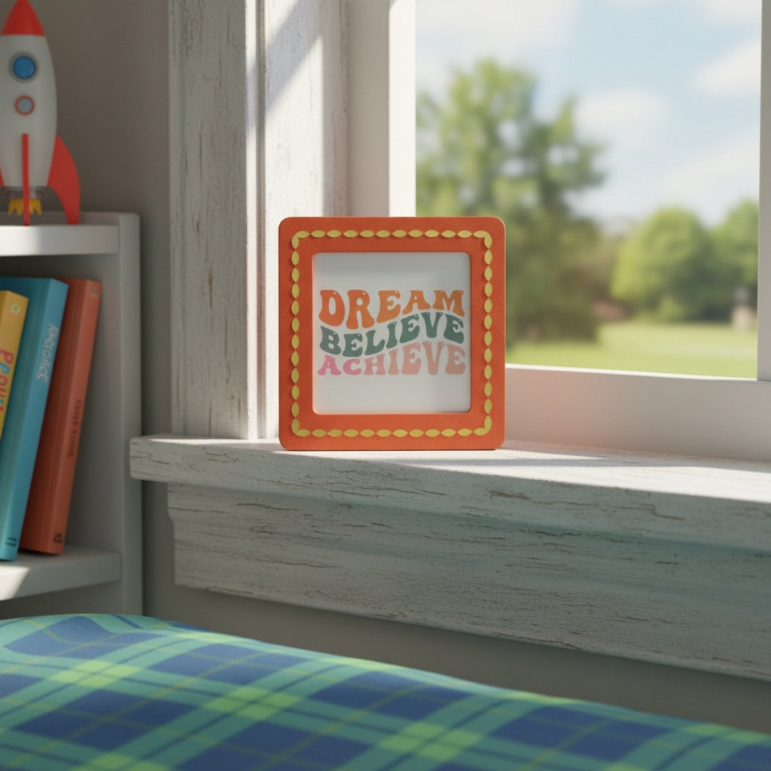 Dream, Believe, Achieve Message Frame for Home & Office