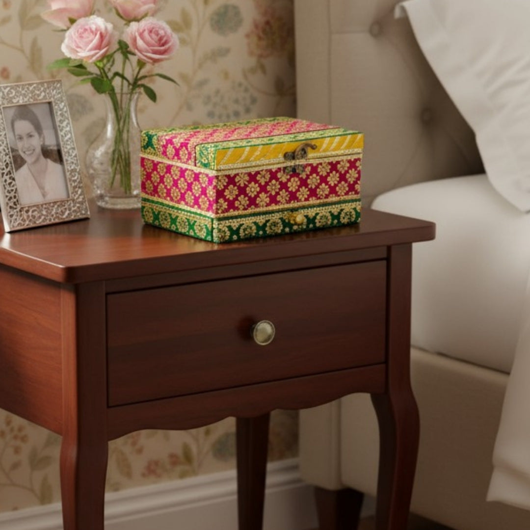 Artisanal Ethnic Jewelry Storage Box - Unique Handmade Treasure Chest