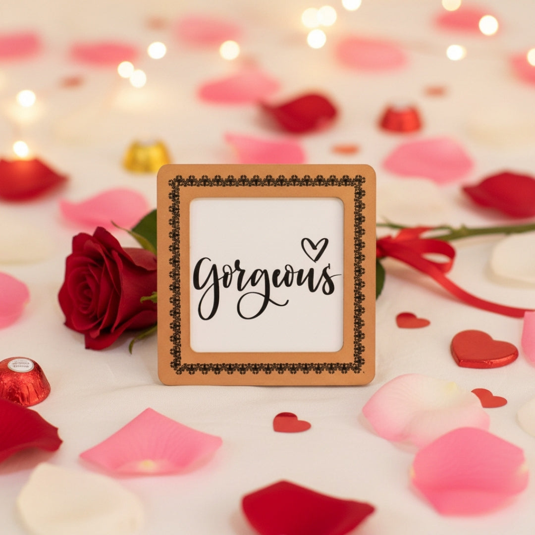 Handmade Light Brown Frame | Valentines Day, Anniversary Gift