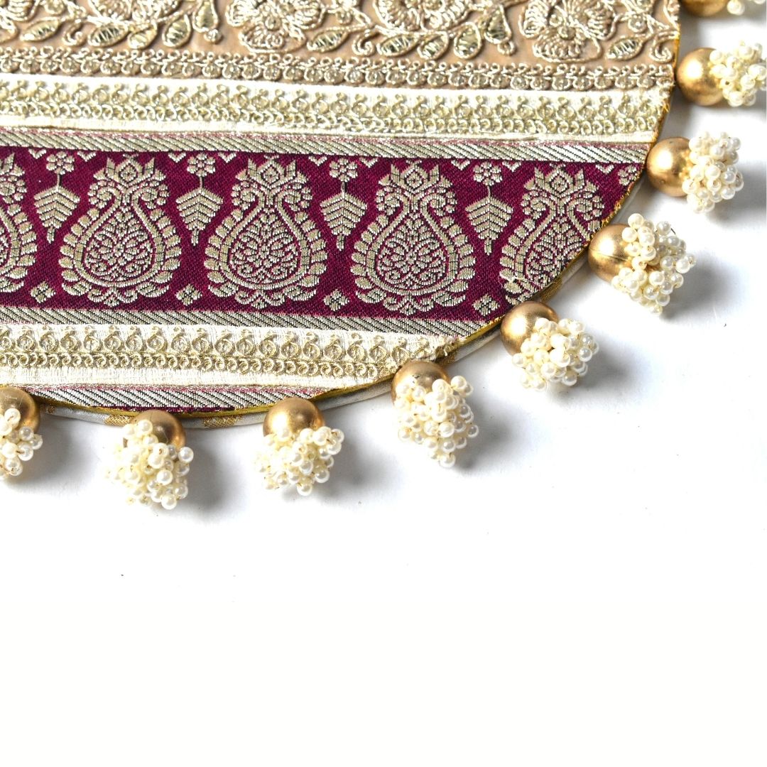 Luxury Handcrafted Decorative Platter Set for Pooja, Weddings & Festive Home Decor | Set of 5 MDF Trays