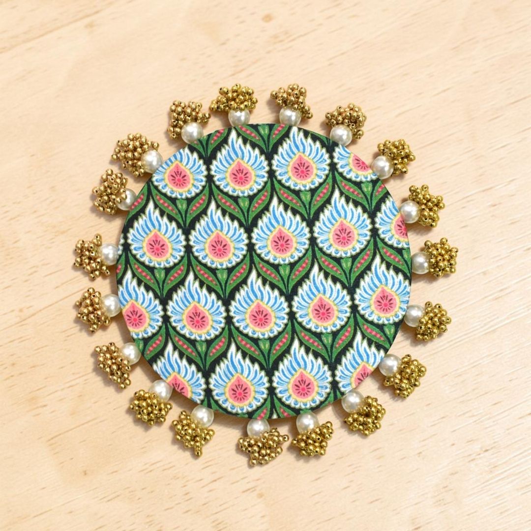 Luxury Handcrafted Decorative Platter Set for Pooja, Weddings & Festive Home Decor | Set of 5 MDF Trays