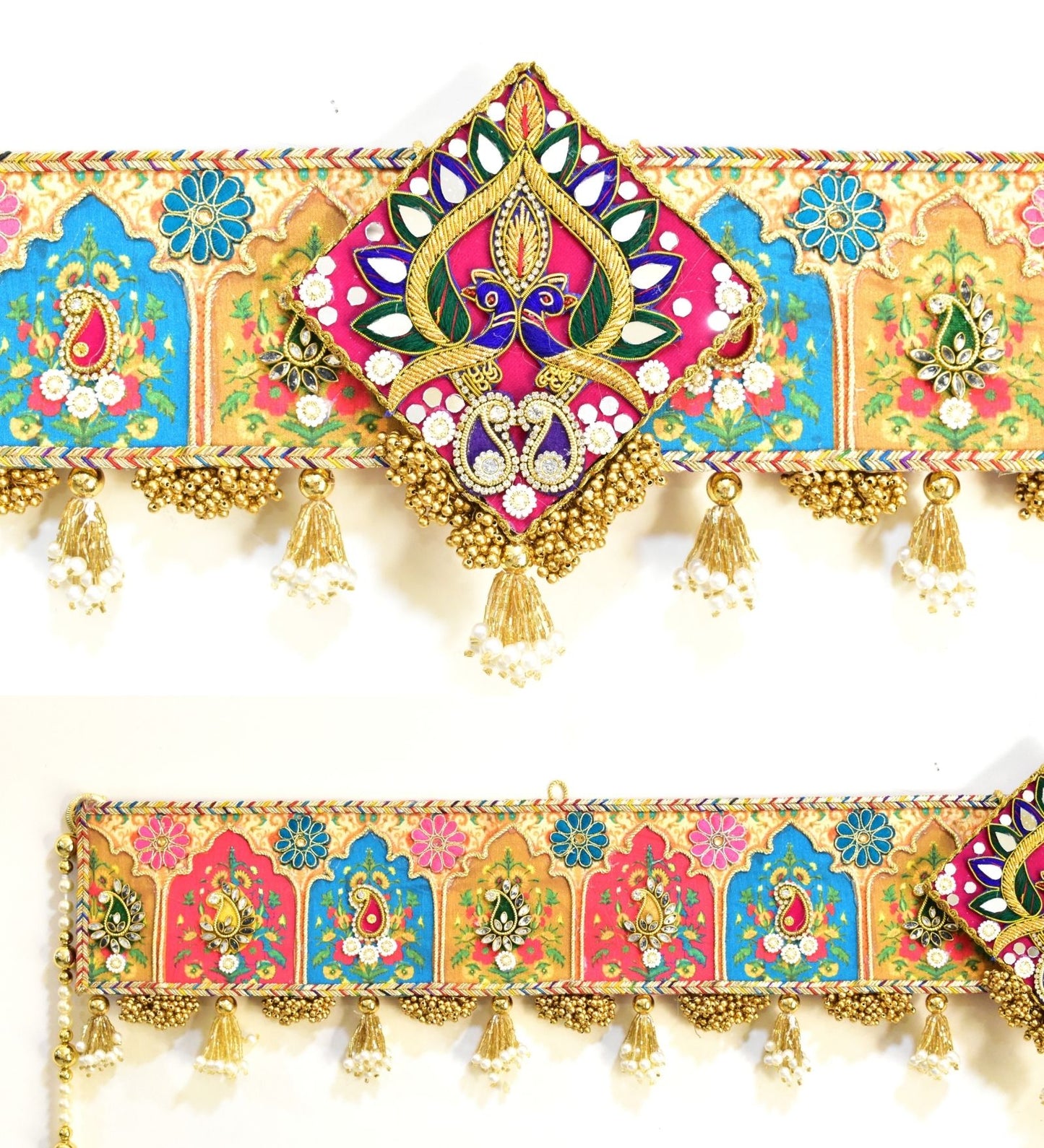 Peacock Toran - Auspicious Floral Door Hanging for Festive Home Decor