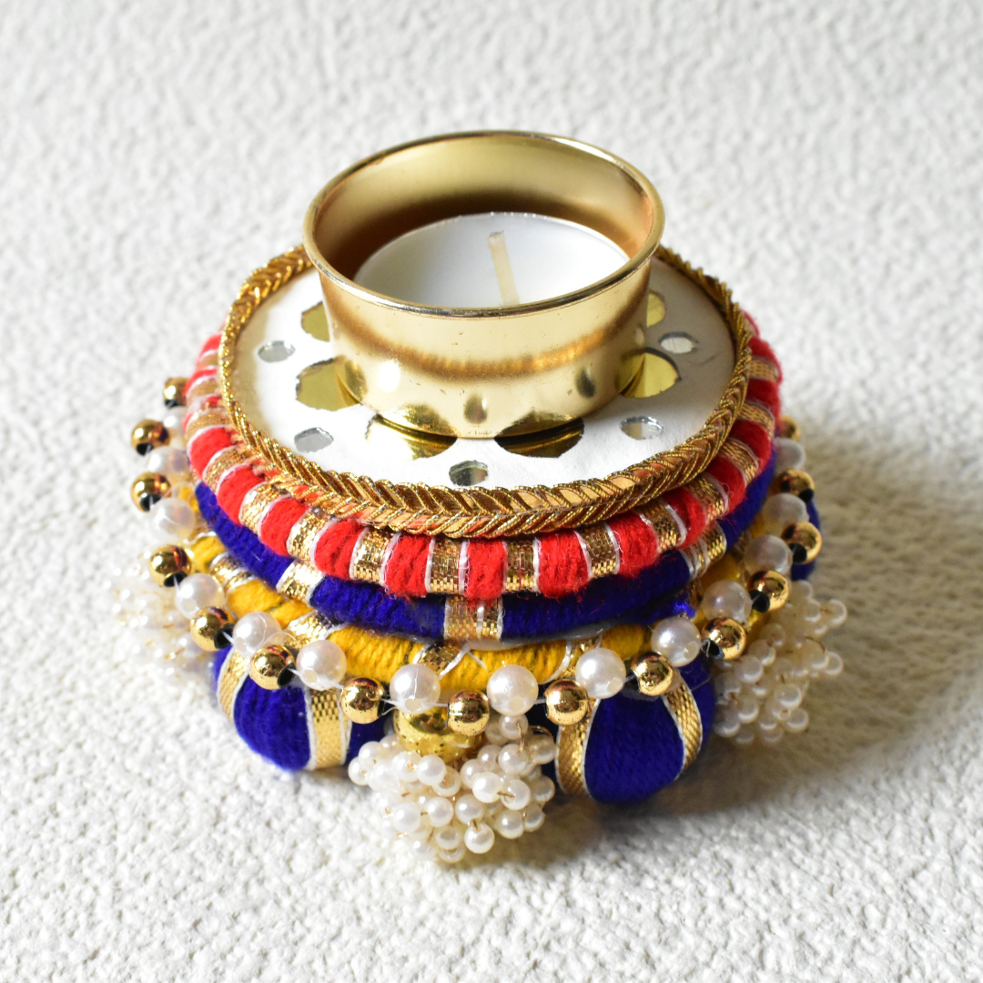 Decorative Chowki / Aasan for Pooja Mandir – Traditional Indian Handicraft