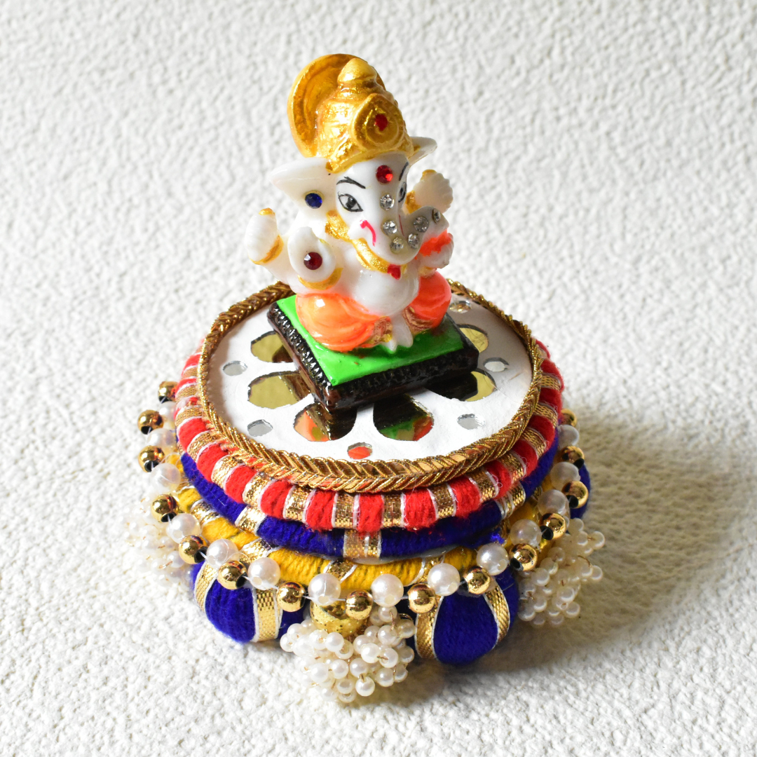 Decorative Chowki / Aasan for Pooja Mandir – Traditional Indian Handicraft