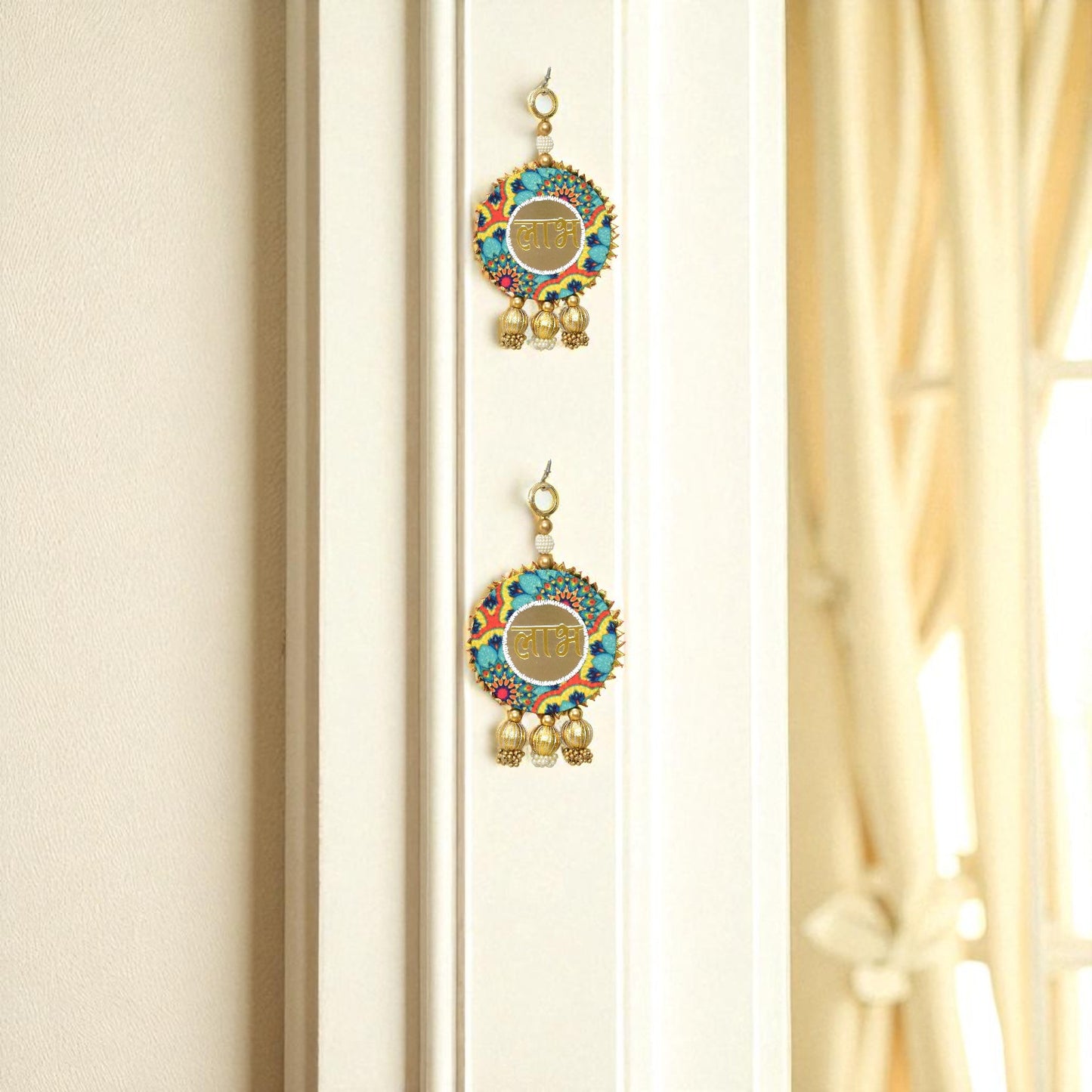 Handcrafted Shubh Labh Wall & Door Hanging Decor for Housewarming, Diwali, Navratri, Weddings