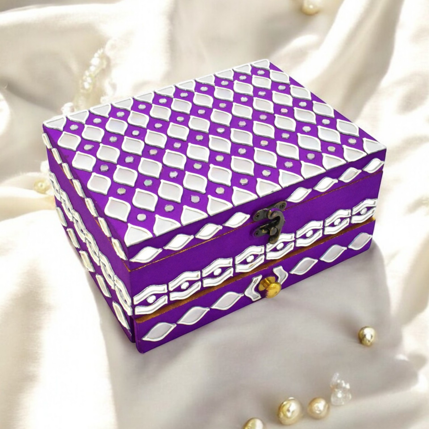 Handmade Jaamun Purple Jewellery Box
