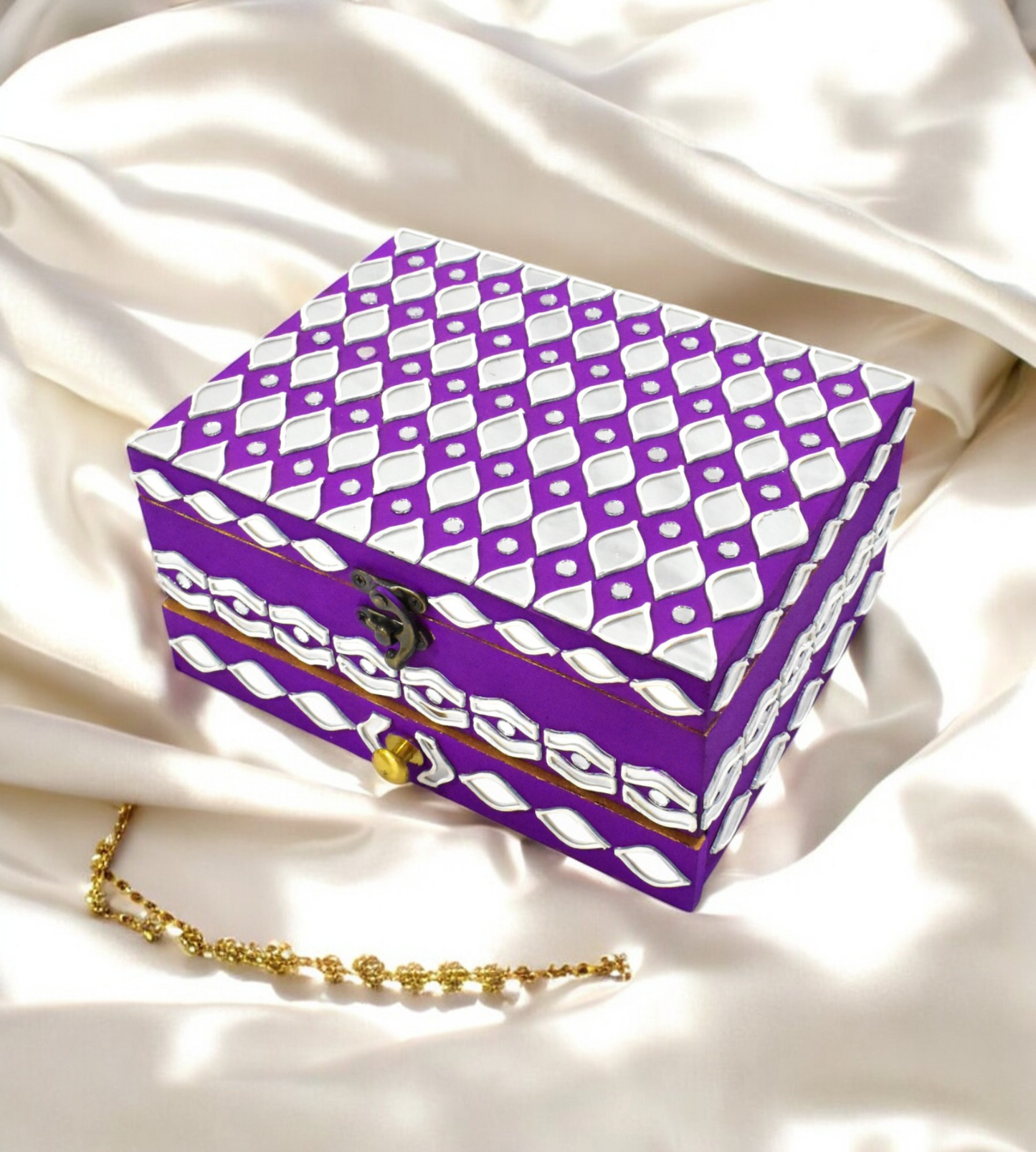 Handmade Jaamun Purple Jewellery Box