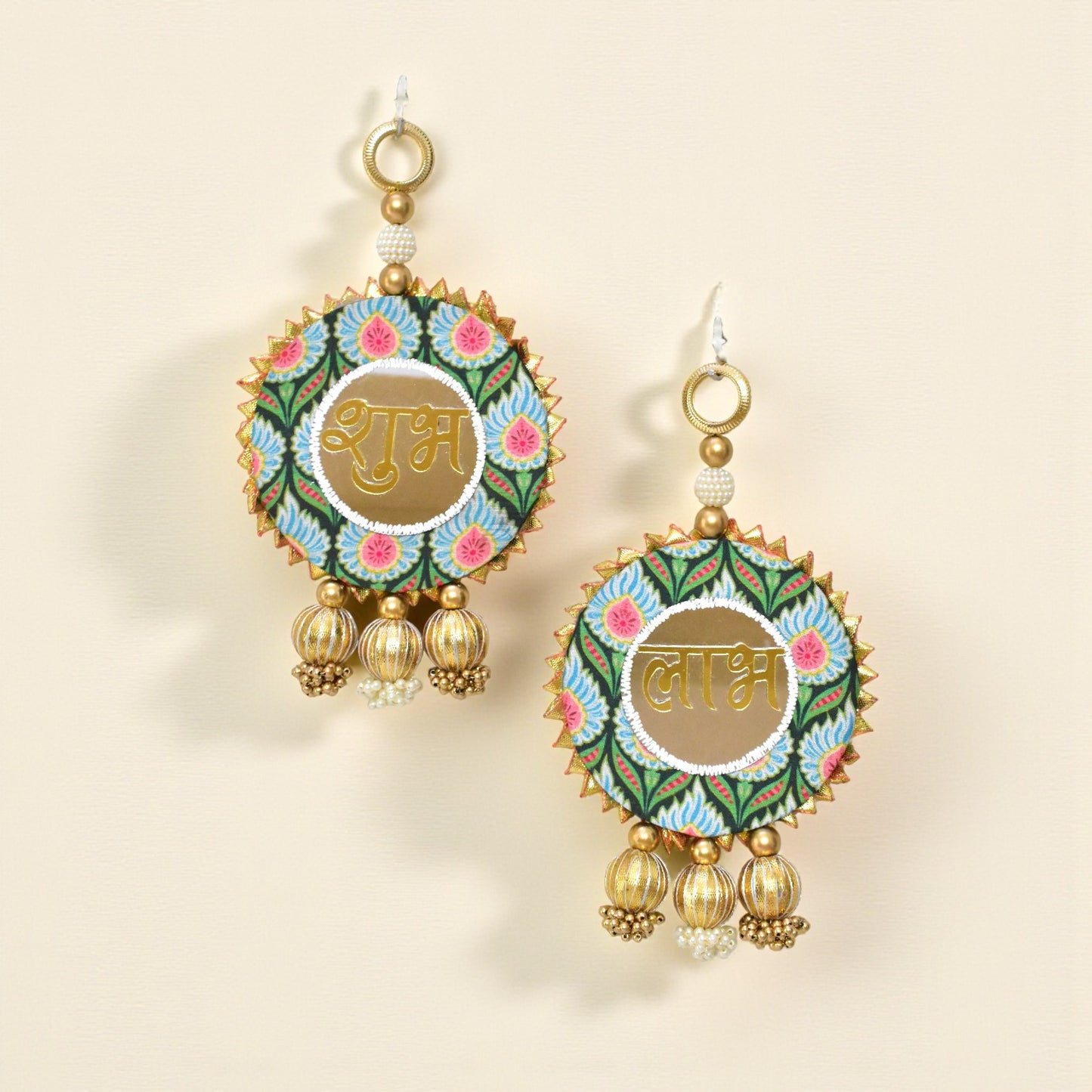 Shubh Labh Door Hanging Decor - Traditional Indian Home Blessing