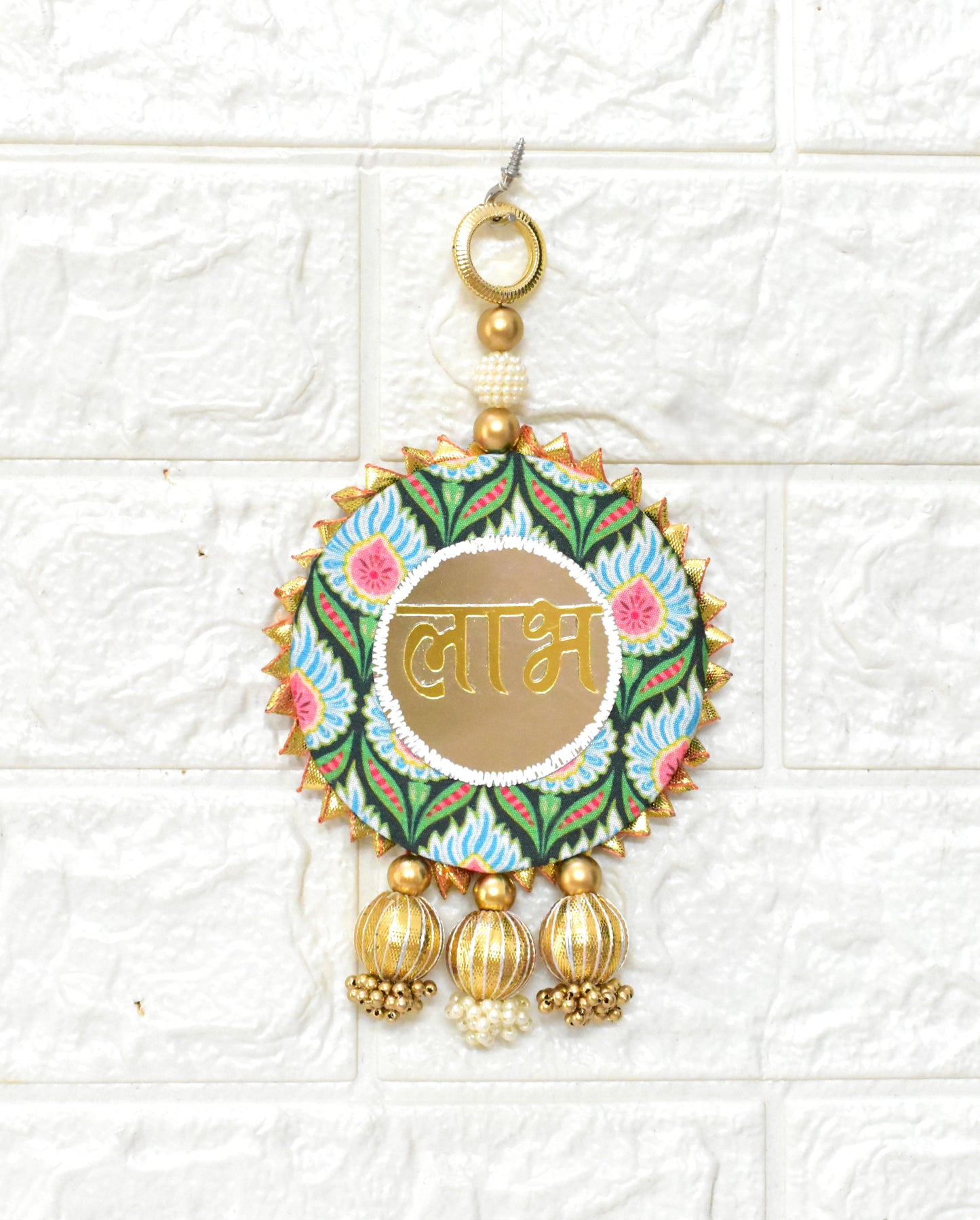 Shubh Labh Door Hanging Decor - Traditional Indian Home Blessing