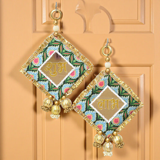 Elegant Shubh Labh Wall Decor & Door Hanging Set - Perfect for Diwali, Navratri, Wedding, Housewarming - Unique Pooja Room Décor