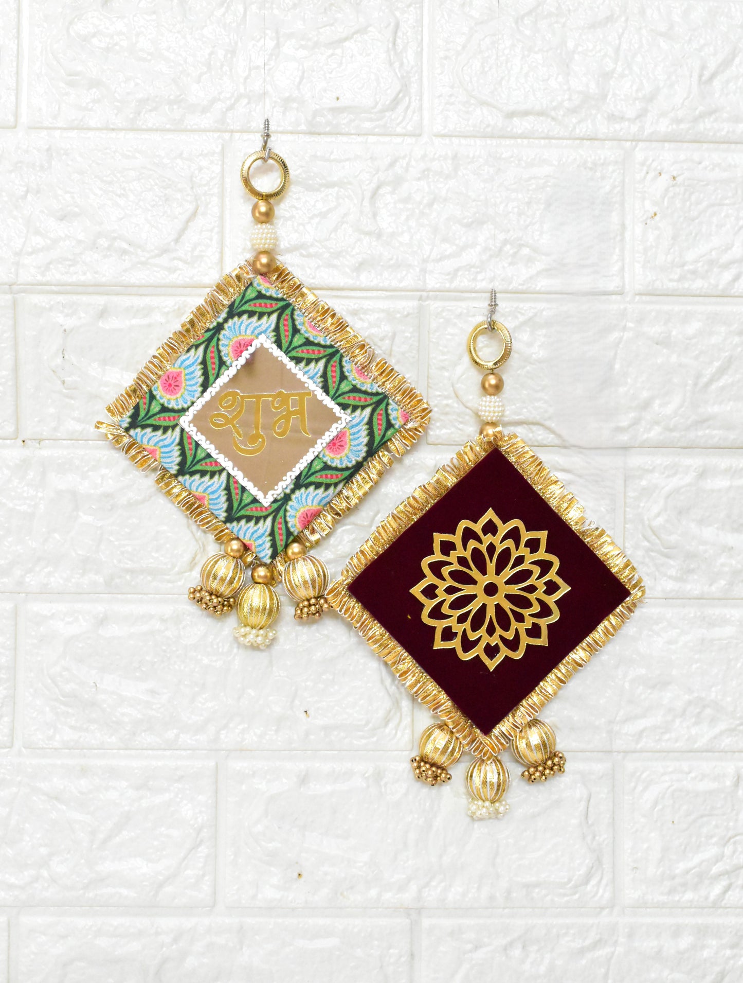 Elegant Shubh Labh Wall Decor & Door Hanging Set | Unique Pooja Room Décor
