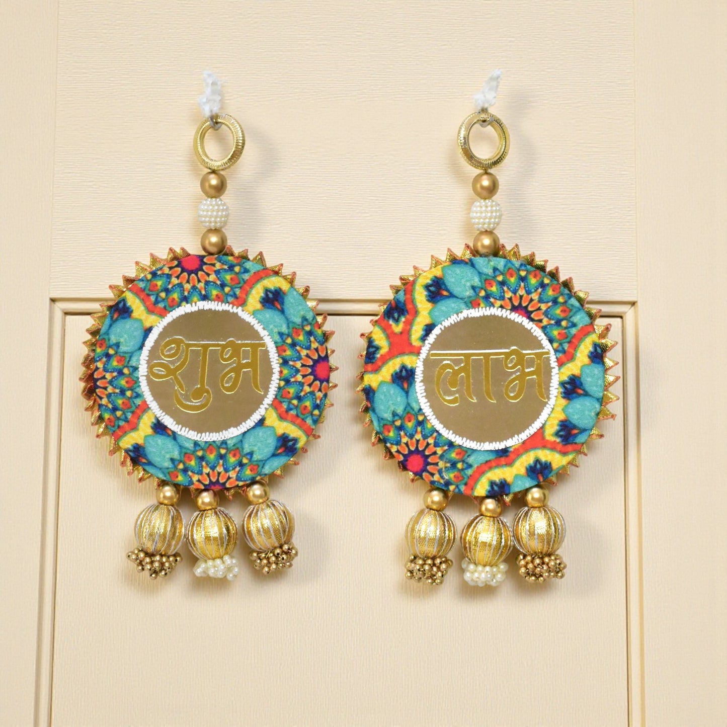Handcrafted Shubh Labh Wall & Door Hanging Decor for Housewarming, Diwali, Navratri, Weddings