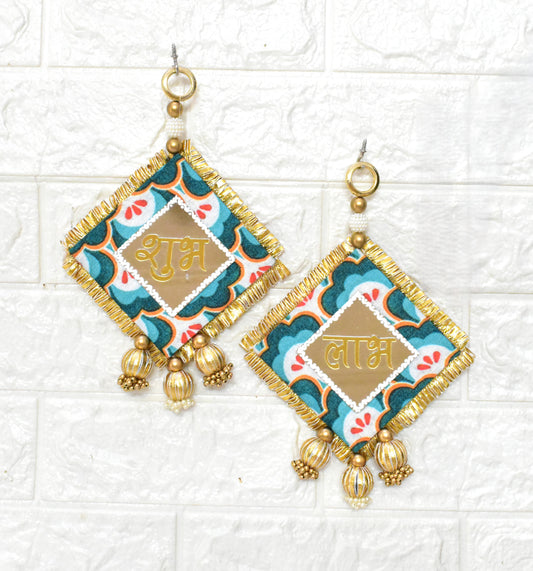 Shubh Labh Door Hanging Decor - Traditional Indian Home Blessing